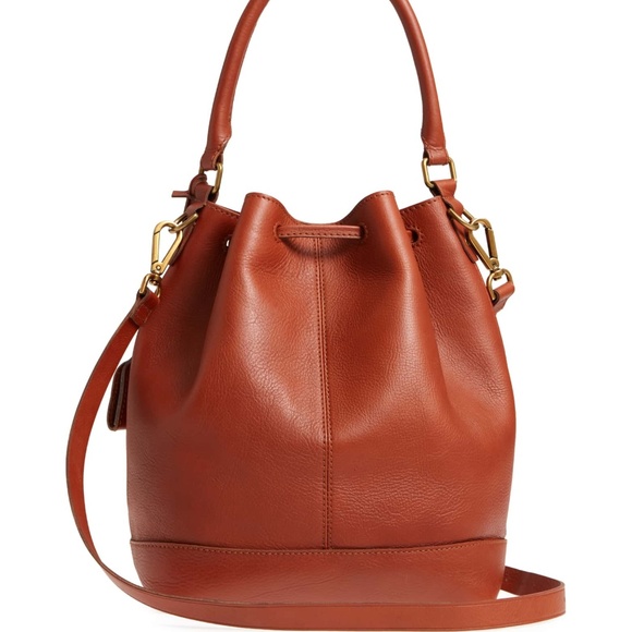 MADEWELL — Brown Leather Lafayette Bucket Bag NWT! - Picture 6 of 8